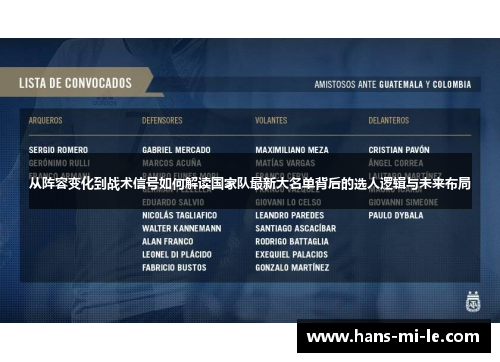 从阵容变化到战术信号如何解读国家队最新大名单背后的选人逻辑与未来布局